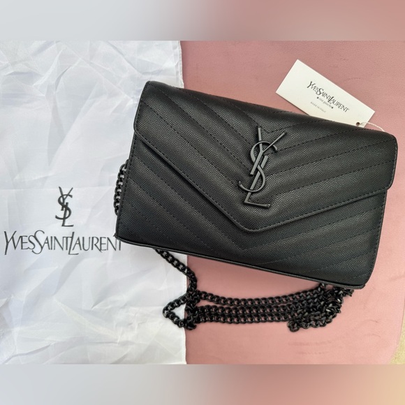 NEW! YSL Black Quilted Leather Handbag - Picture 1 of 10